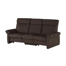 Wohnwert Trapezsofa Mikrofaser 3-Sitzer Grau