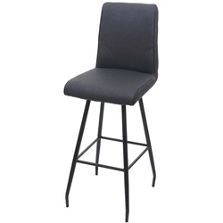 Barhocker MCW-H72, Barstuhl Tresenhocker, Fußablage Stahl Stoff/Textil ~ dunkelgrau