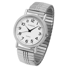 Classix 2700007-002 Herrenuhr mit Metallzugband, silber-schwarz - Silber