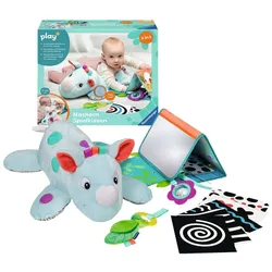 Ravensburger 4866 play+ Nashorn Spielkissen (für die Bauchlage), 4-teiliges Set, Tummy Time Spielzeug
