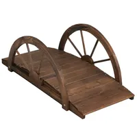 Costway Gartenbrücke 101 x 48,5 x 38 cm Braun
