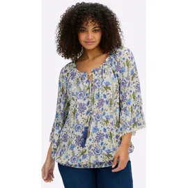 sheego Schlupfbluse gemustert Beige 44