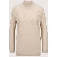 Madeleine Longpullover mit Stehkragen Braun 40/42