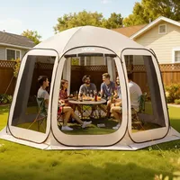 Vevor Pop-Up-Zelt 365,76x335,28 cm Beige