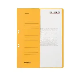 Falken Ösenhefter 80003825 A4 1/2 Vorderdeckel, kfm. Heftung gelb