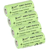 XCell 4x Akku Lady N X500NH ersetzt LR1, LR01, 4901, 4001, MX9100, 910A, E90 1,2V NI-MH 500mAh