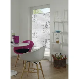 GARDINIA Plissee Bella Blätter 60 x 130 cm weiß