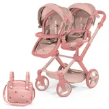 Bayer Design Zwillingspuppenwagen Twin XEO mit Tasche und Sonnendach