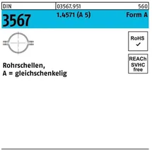 F. REYHER Nchfg. GmbH & Co. KG Rohrschelle DIN 3567 gleichschenkelig A 115/NW 100 A 5 1 Stück
