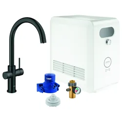 C-Auslauf Set Blue Professional 31323_2, mit Blue Einhand-Spültischbatterie mit Filterfunktion, Einlochmontage, Kühler/Karbonisator, Bluetooth 4.0, WIFI Datenkommunikation, chrom