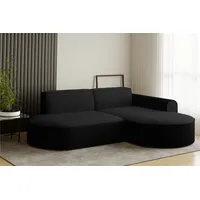 Fun Möbel Ecksofa Designersofa BONDY in Stoff Neve Schwarz