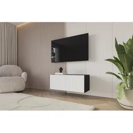 altdecor NOA-2 Lowboard 100 cm x 40 cm x 40 cm Schwarz/Weiß Holzwerkstoff