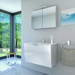 AcquaVapore Badmöbel Set Gently 1 V1 Weiß MDF Waschtisch 80cm  NEIN ohne LED-Beleuchtung