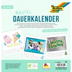 FOLIA Bastelkalender 23x24cm weiß 23600 immerwährend