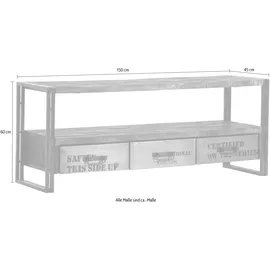 GUTMANN FACTORY Titan TV-Lowboard 150 cm antik