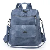 Puwuzixi Frauen Rucksack Wasserdicht Anti-Diebstahl Leichtgewicht PU Mode Reisen Mehrzweck Cabrio Geldbörse Umhängetasche Handtasche Rucksack