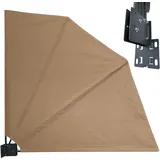 Quick Star Balkonverkleidung Sichtschutz Fächer 115 x 115 cm Beige Polyester