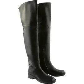 HÖGL Damen Leder Stiefel Schwarz mit Reißverschluss und extraleichter Sohle - Schwarz