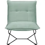 ed exciting design Sessel »Vico« mit Design-Gestell aus schwarzem Metall, in Cord grün