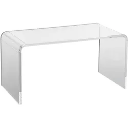 VEVOR Beistelltisch 813 x 401 x 414 mm, U-förmiger Acryltisch Beistelltisch, Transparenter Couchtisch für Getränke, Essen, Snacks, Verwendet im Wohnzimmer, Schlafzimmer, Arbeitszimmer usw.