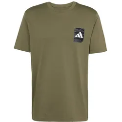 ADIDAS Herren Shirt Camo Woven Graphic, OLISTR, XL