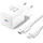 Vention 1-Port USB-C GaN Charger (20W) with USB-C to Lightning Cable (1M) EU-Plug White