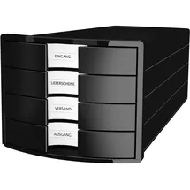 HAN Schubladenbox Impuls 28 x 23,5 x 36,7 cm 4-tlg. schwarz