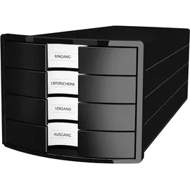 HAN Schubladenbox Impuls 28 x 23,5 x 36,7 cm 4-tlg. schwarz