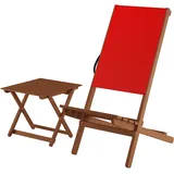 Erst-Holz Rotes Wikingerstuhl-Set Schwedenstuhl Strandstuhl Anglerstuhl Partystuhl wählbares Set XXL V-10-363