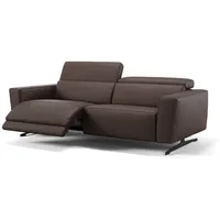 Sofanella 3-Sitzer Leder ALESSO, Relaxcouch, Designersofa, Designer Sofa, 3er Couch, Sofagarnitur braun 190 cm x 74 cm x 108 cm