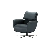 Hukla Relaxsessel Yuna Leder 78 x 88 x 82 cm Blau mit Relax-Funktion