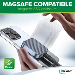 InLine Clip Case - Magnetisches USB-C Gehäuse für SATA III & NVMe M.2 2230 SSDs