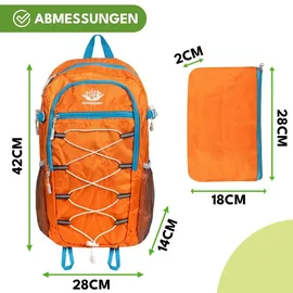 krumad Wanderrucksack 25L Faltbar Orange