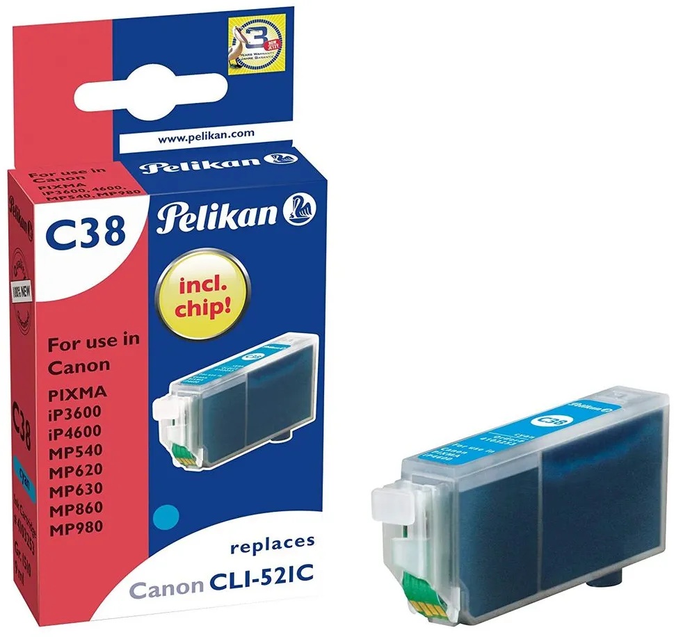Pelikan wiederbefüllte Tinte 4103253 ersetzt Canon CLI-521C cyan