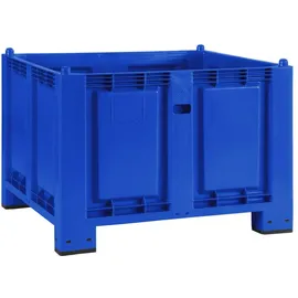 BRB-Lagertechnik BRB Palettenbox mit 4 Füßen, LxBxH 1200 x 800 x 850 mm, blau, Boden/Wände geschlossen. Tragkraft 500 kg