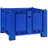 BRB-Lagertechnik BRB Palettenbox mit 4 Füßen, LxBxH 1200 x 800 x 850 mm, blau, Boden/Wände geschlossen. Tragkraft 500 kg