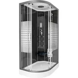 Home Deluxe Black Pearl Komplettduschkabine 120 x 80 cm links BCR-120-DT-L