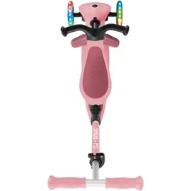 GLOBBER Go-Up Active Lights 3 in 1 Dreirad Laufrad und Scooter 120/80 mm 3-Rädrig Höhenverstellbar Pastellrosa