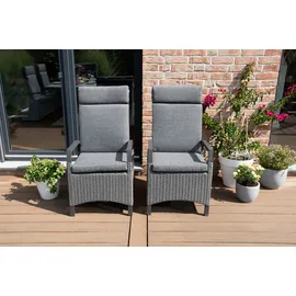 bellavista - Home & Garden® Dallas Hochlehner 57 x 64 x 109 cm grau 2 St.