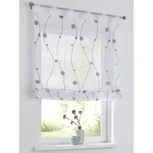 Kutti Raffrollo HEINE HOME Gr. 4, grau weiß), B:100cm H:140cm, Raffrollos,