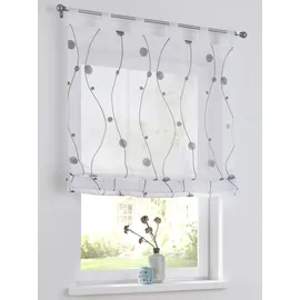 Kutti Raffrollo HEINE HOME Gr. 4, grau weiß), B:100cm H:140cm, Raffrollos,