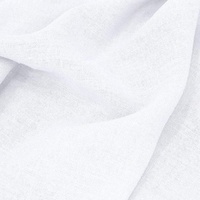 TOLKO 50cm Leinenstoff Meterware Natur Leinentuch für Kleider Hose Rock Bluse Hemd Vorhänge Gardinen Kissen Bettwäsche | 140cm breit | Stoffe zum Nähen Meterware Leinen Stoff kaufen (Weiß)