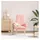 vidaXL Relaxsessel Rosa Sherpa-Stoff 69 x 74 x 93 cm Rosa mit Kissen/Rollen