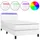 vidaXL Boxspringbett mit Matratze & LED Weiß 90x200 cm Kunstleder