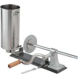 Costway Wurstfüller manuell, Wurstmaschine aus Edelstahl, Wurstfüllmaschine silber, Wurstpresse mit Tischklemme, Wurstspritze inkl. Füllrohre