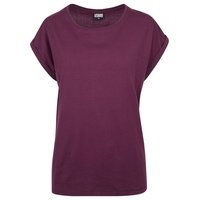 URBAN CLASSICS Ladies Extended Shoulder Tee T-Shirt Rundhals Kurzärmel Baumwolle, Trikot