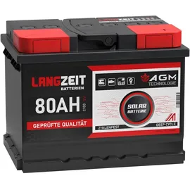 LANGZEIT Batterien AGM Batterie 80Ah 12V 1 St.