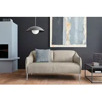 W.SCHILLIG 2-Sitzer sally Design-Sofa, Loungesofa, bequem, schmale Armlehnen, Breite 154cm, mit Metallfüßen in Silber matt, Breite 154 cm grau