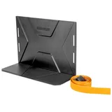 Walser Carcomfort - Kofferraum Ordnungshelfer FastFix L, Ladungshilfe mit Gurt, Kofferraumsicherung mit Kofferraumhalterung und Gurt 32x12,7x21 cm schwarz/orange