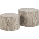 Actona Dice Couchtisch-Set grau MDF 58 x 40 cm